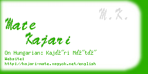 mate kajari business card